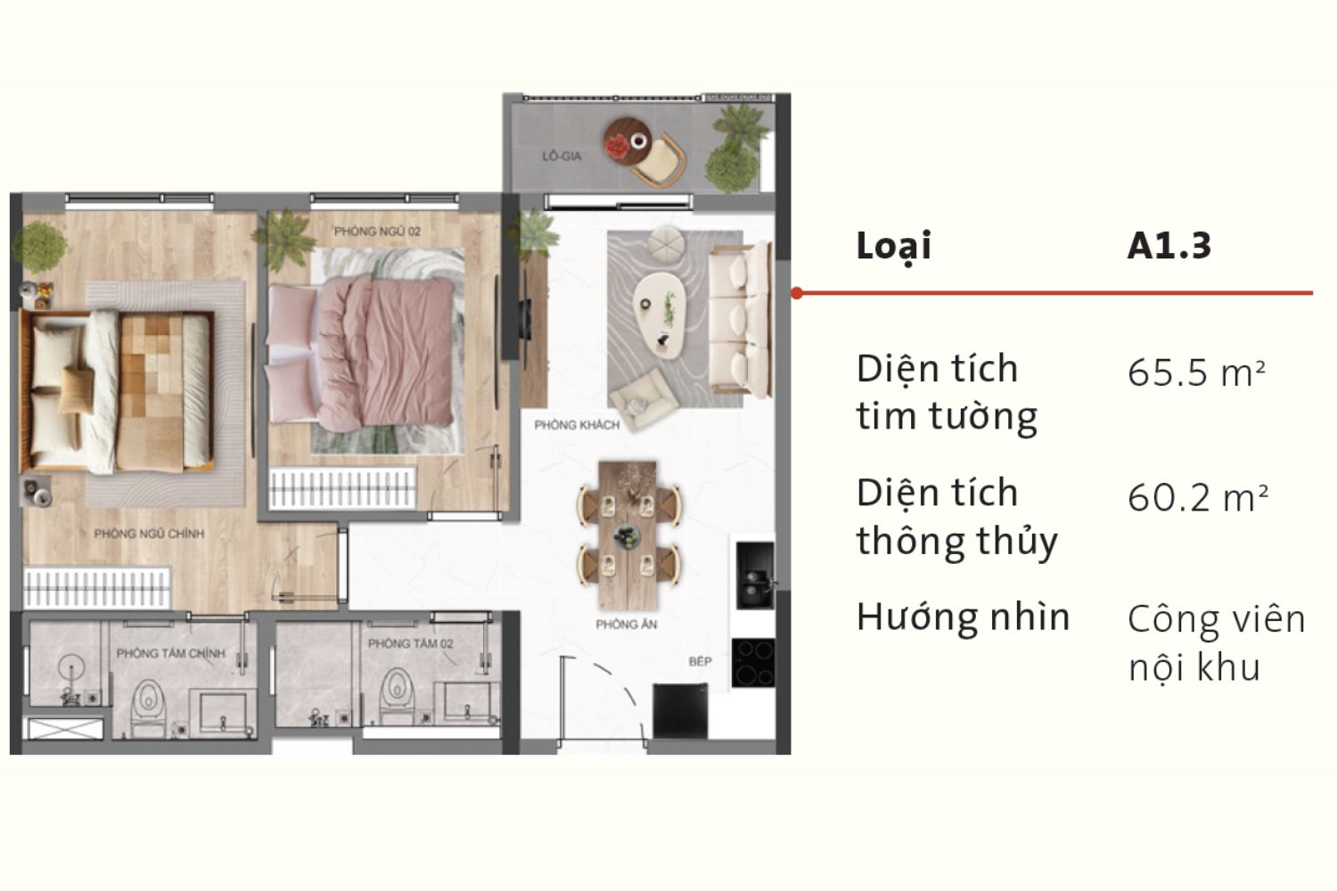 Hình chi tiết 2PN - 1