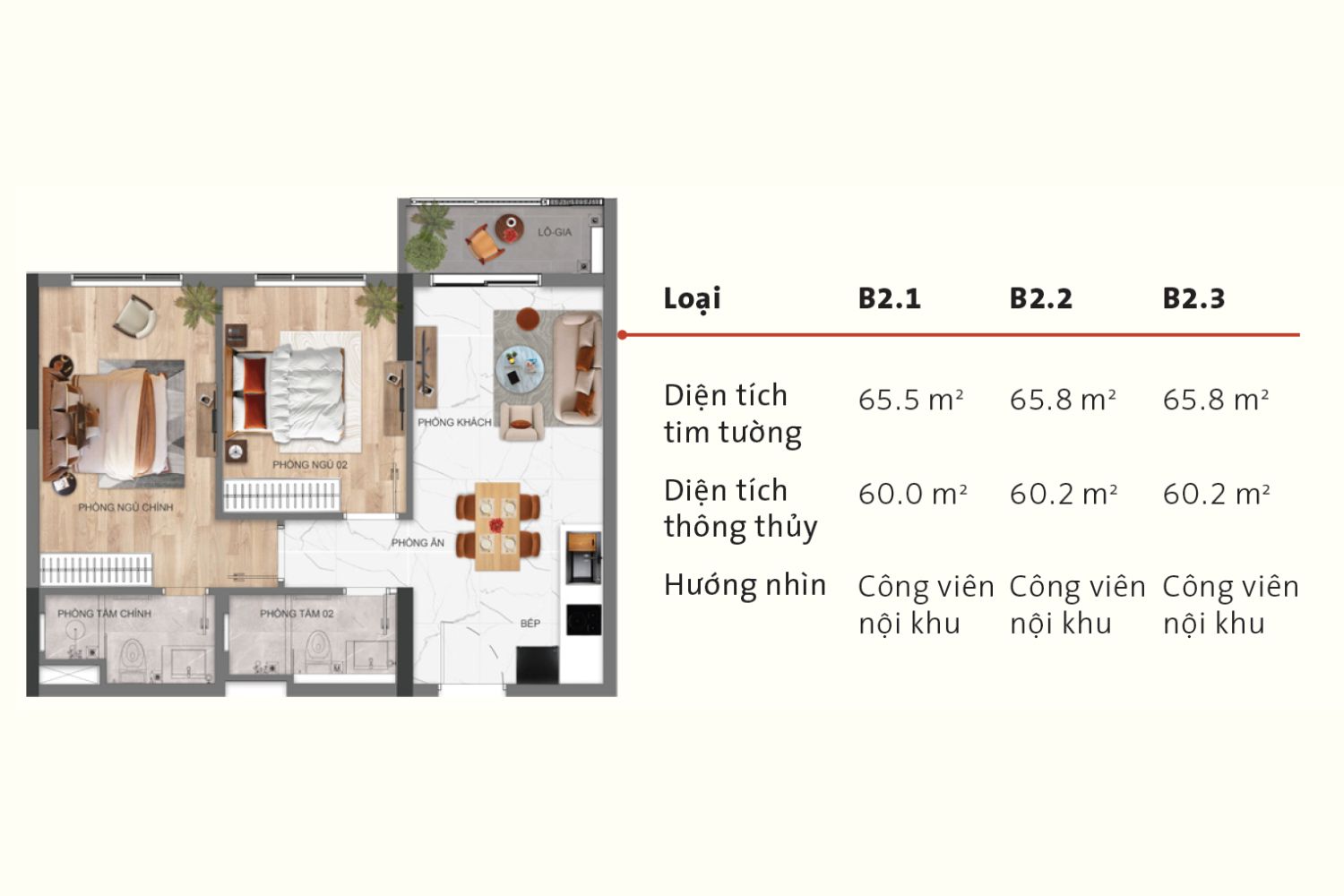 Hình chi tiết 2PN - 3