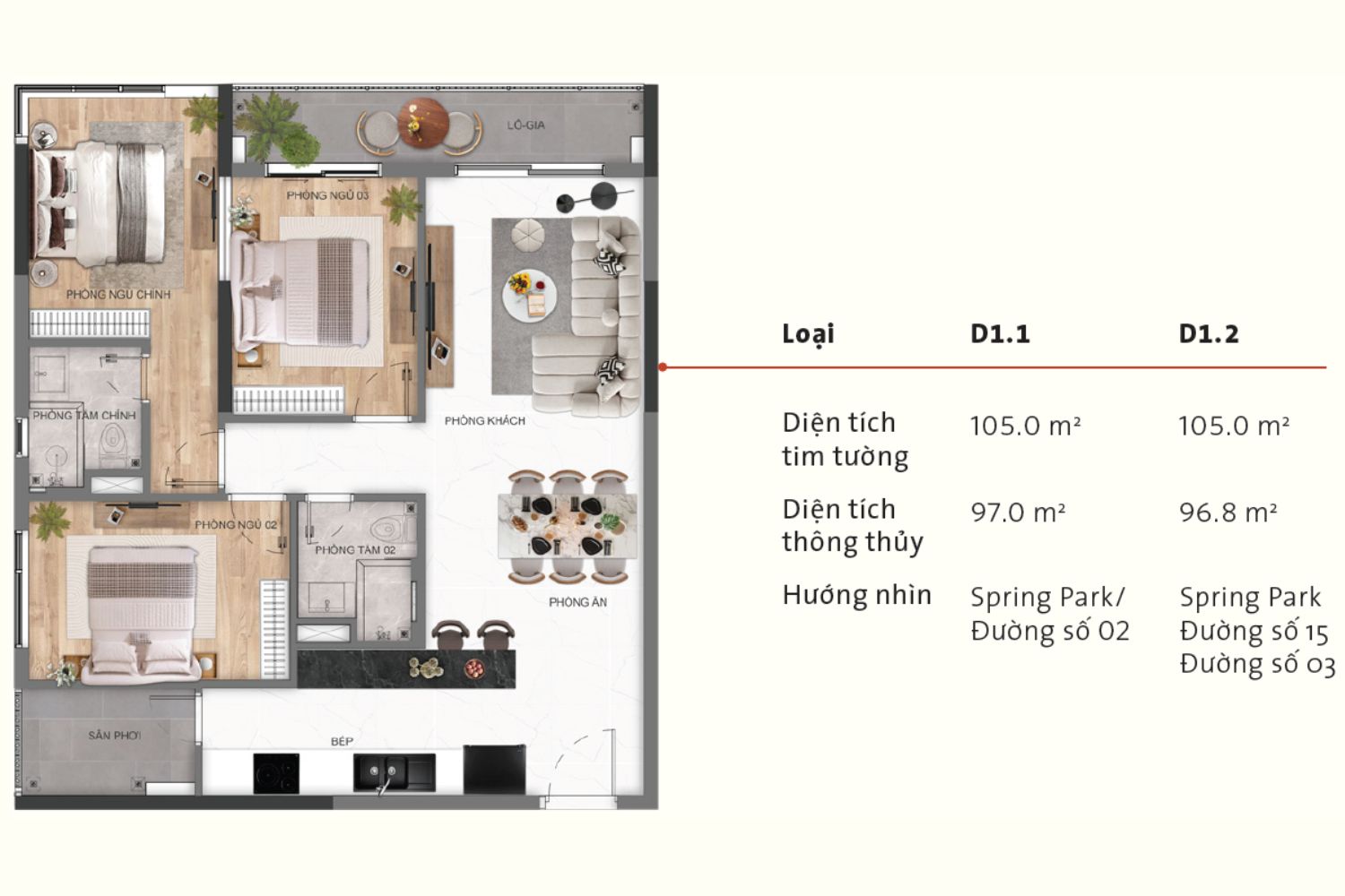Hình chi tiết 3PN- 1